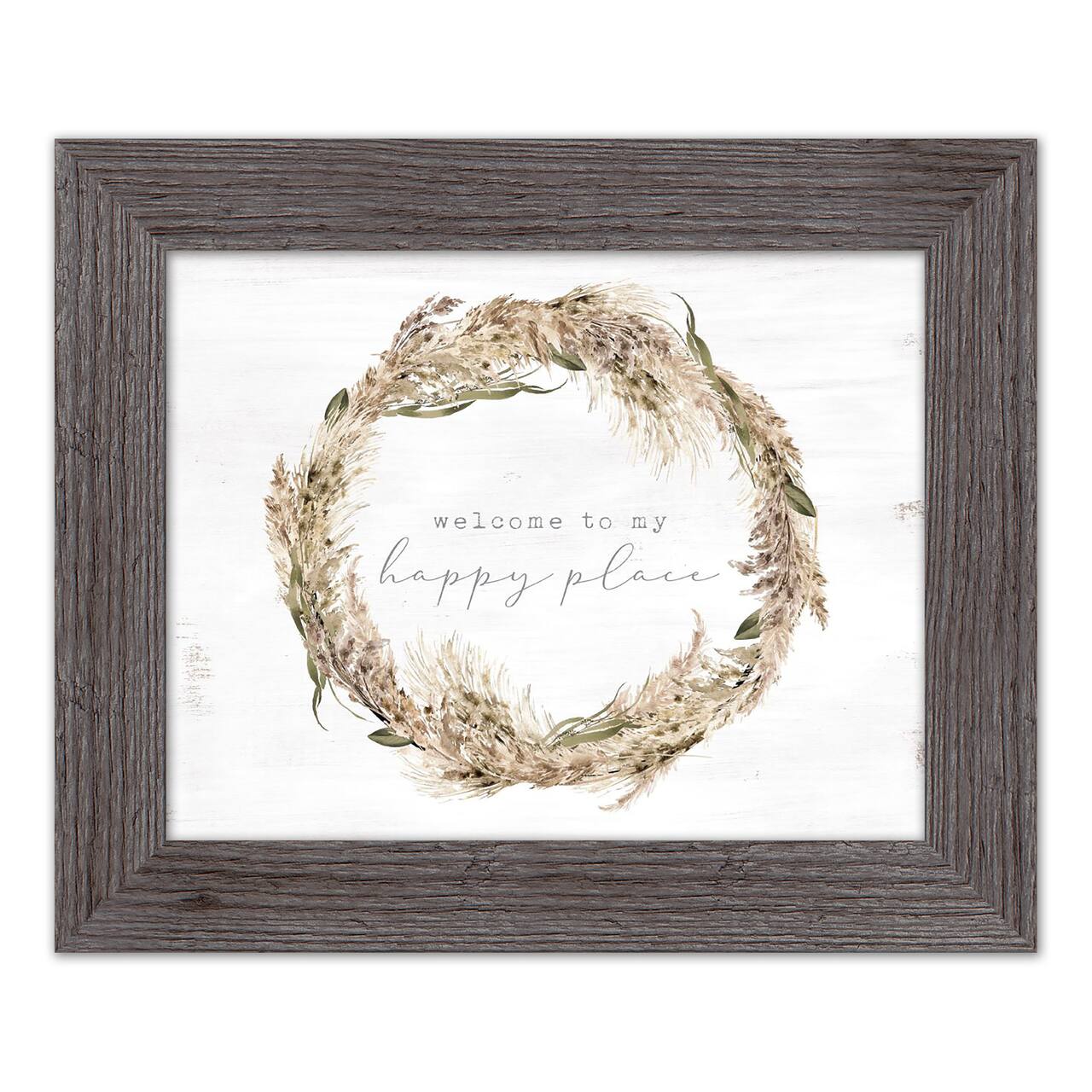 Pampas Wreath Western Framed Print